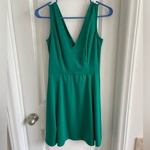 Green tank top skater dress